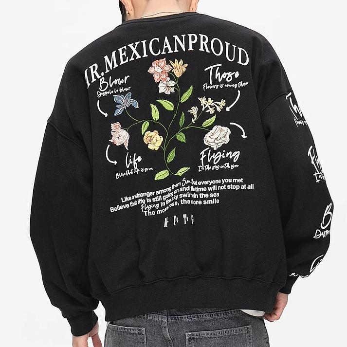 embroidered sweatshirt mens